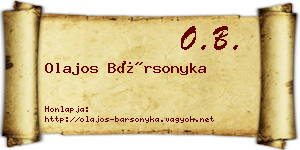 Olajos Bársonyka névjegykártya